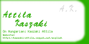 attila kaszaki business card